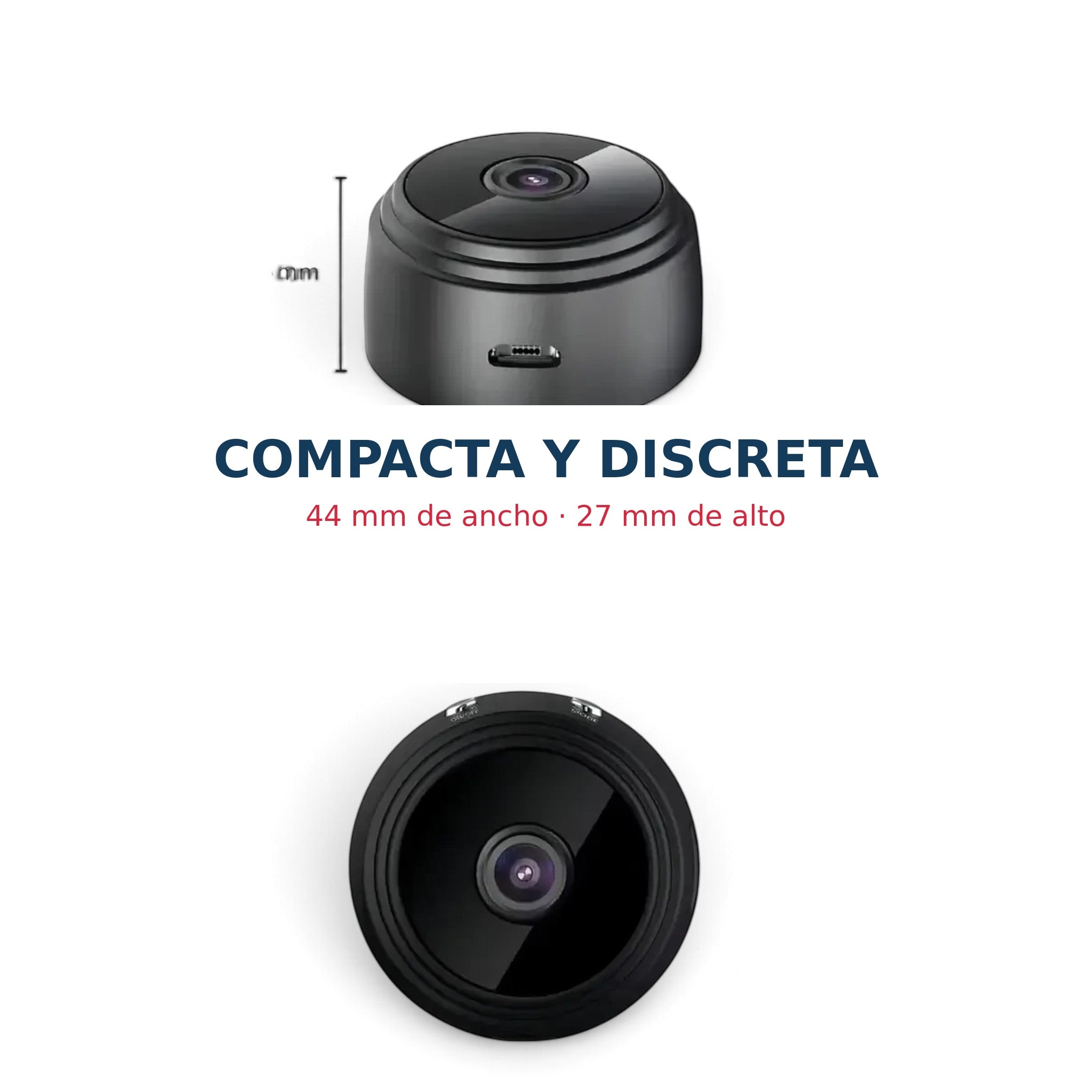 Dimensiones compactas de la cámara A9 Mini