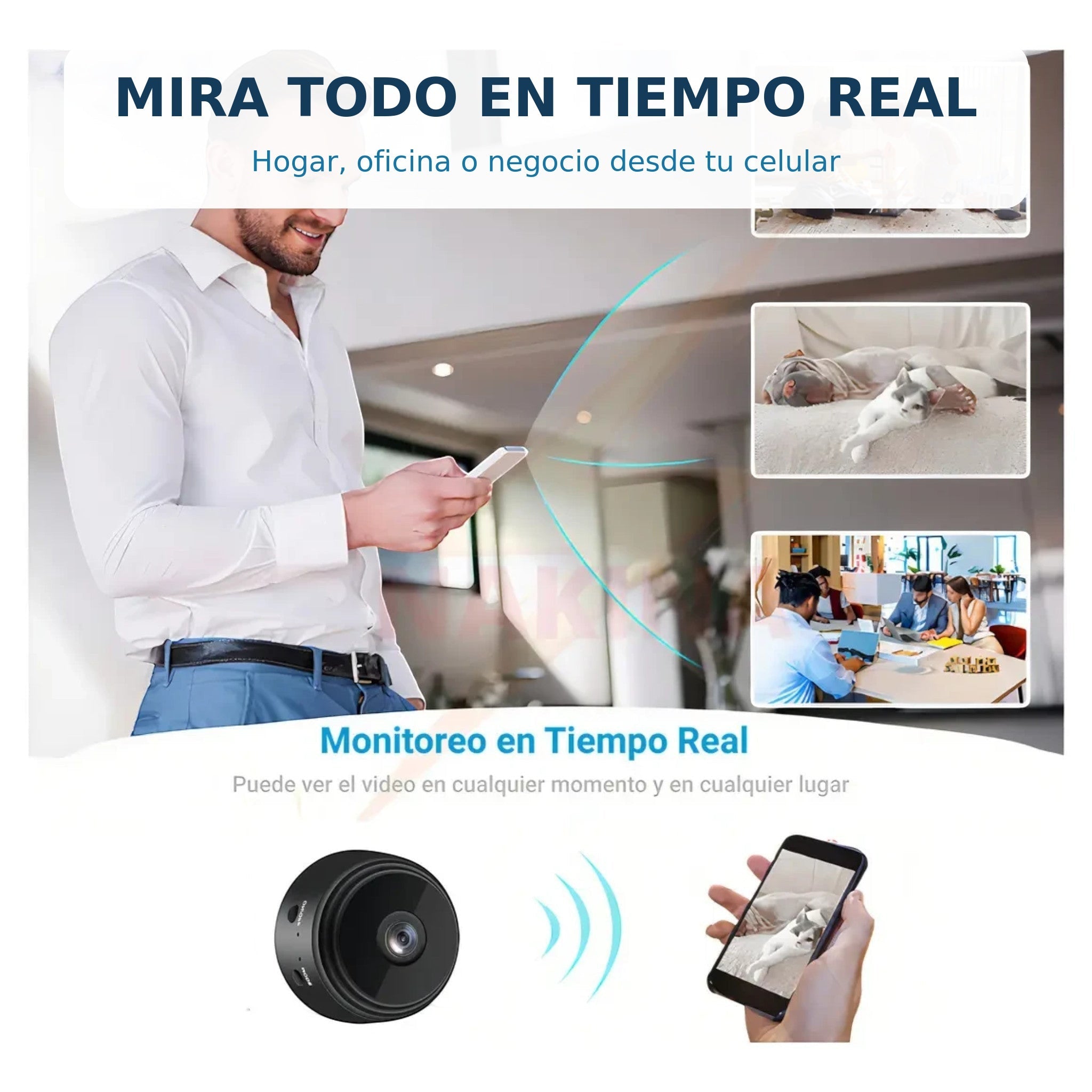 Monitoreo en tiempo real desde el celular con la cámara A9 Mini